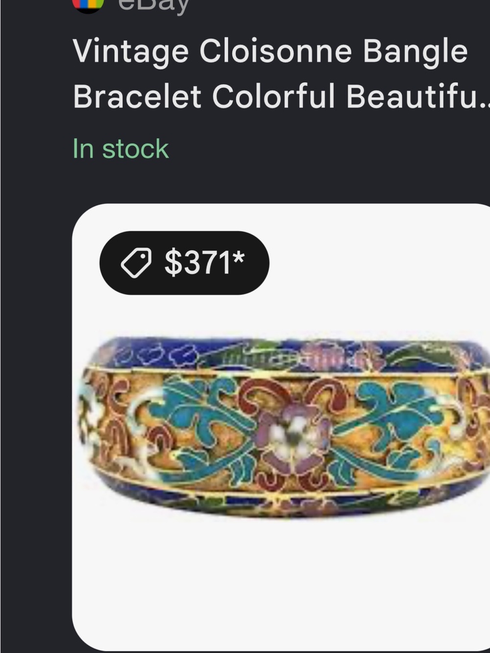 Incredible Detailed Antique Blue and Gold Floral Cloisonné Bracelet - Picture 12 of 13